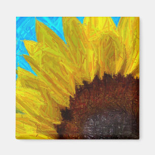 Sonnenblume nah-up-Magnet Magnet