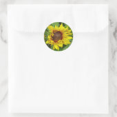 Sonnenblume Nah-up Runder Aufkleber (Tasche)