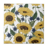 Sonnenblume Nahtloses Muster Fliese (Vorderseite)