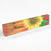 Sonnenblume Namensplakette