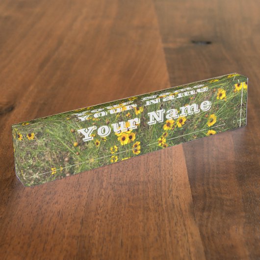 Sonnenblume Namensplakette (Seite)