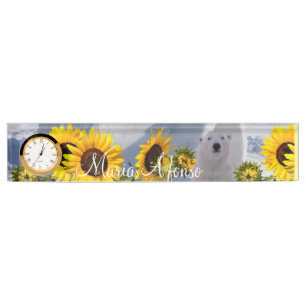 Sonnenblume Namensplakette