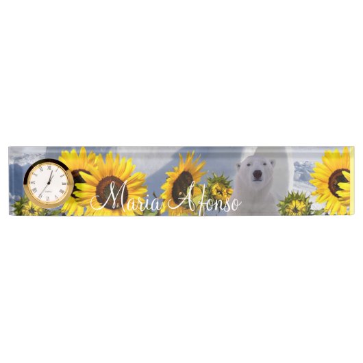 Sonnenblume Namensplakette (Vorderseite)