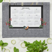 Sonnenblume Nana Rooster Kuh Frische Schwarz-weiß Geschirrtuch (Gefaltet)