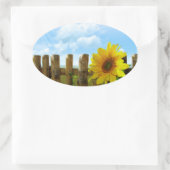 Sonnenblume-Natur-Schönheit Ovaler Aufkleber (Tasche)