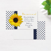 Sonnenblume Navy Blue Polka Dot Drink Ticket Token (Schreibtisch)