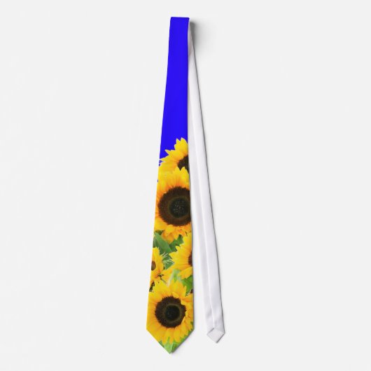Sonnenblume Neck Tie ukrainische Flagge Unterstütz Krawatte (Vorderseite)