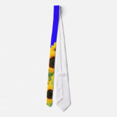 Sonnenblume Neck Tie ukrainische Flagge Unterstütz Krawatte (Rückseite)