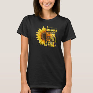 Sonnenblume Neugeborene Medizinische Krankenpflege T-Shirt
