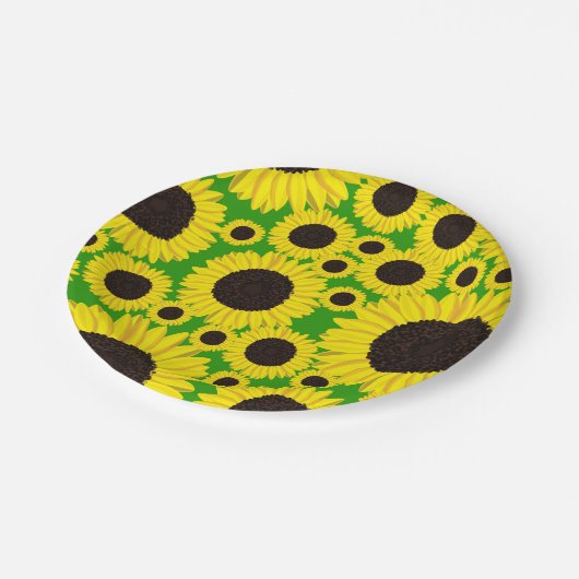 Sonnenblume Niedlich 1. Geburtstag Teller (Schrägansicht)