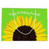 Sonnenblume-niedliche 1. große geschenktüte (Rückseite)