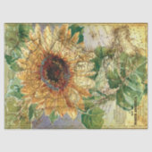 Sonnenblume Nordamerikanische Karte Decoupage Seidenpapier (Vorderseite)