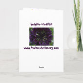 Sonnenblume notecard karte (Rückseite)