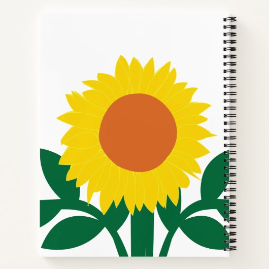 Sonnenblume Notizblock (Rückseite)