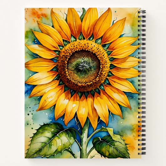 Sonnenblume Notizblock (Rückseite)