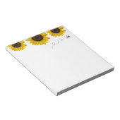 Sonnenblume Notizblock (angewinkelt)