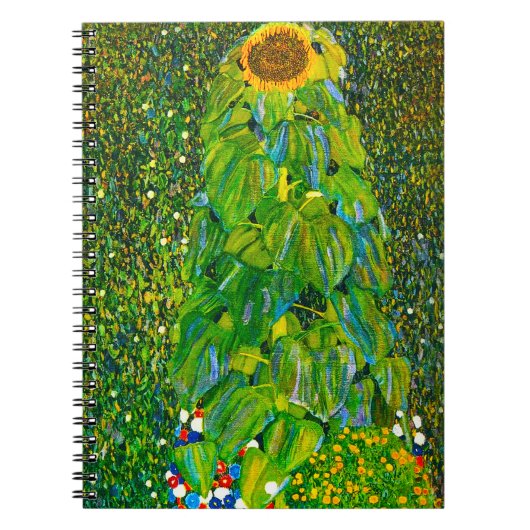 Sonnenblume-Notizbuch Gustav Klimt Notizblock (Vorderseite)