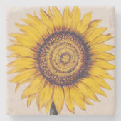 Sonnenblume oder Helianthus Steinuntersetzer (Vorderseite)
