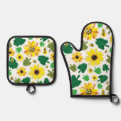 Sonnenblume Ofenhandschuh & Topflappen-Set (Vorderseite)