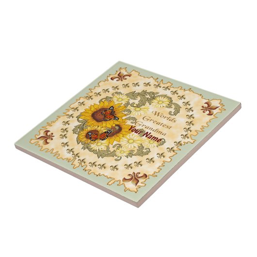 Sonnenblume Oma Fliese (Seite)