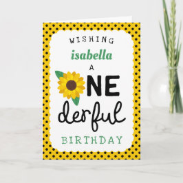 Sonnenblume Onederful Geburtstags-1. Geburtstag Karte