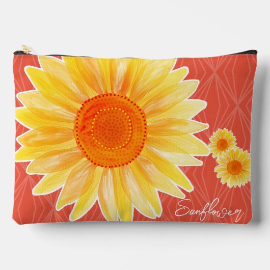 Sonnenblume Orange Accessory Pouch Zubehörtasche (Vorderseite)