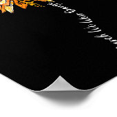 Sonnenblume Orange Band Multiple Sklerose Bewussts Poster (Ecke)
