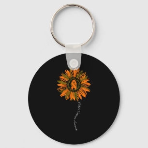Sonnenblume Orange Band Multiple Sklerose Bewussts Schlüsselanhänger