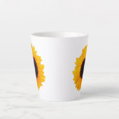 Sonnenblume Orange Gelbe Schwarze Blüte 4Kate Milchtasse (Vorderseite)