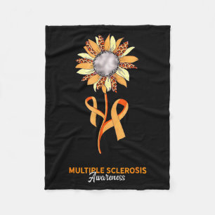 Sonnenblume Orange Ribbon Multiple Sklerose Bewuss Fleecedecke