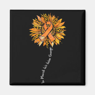 Sonnenblume Orange Ribbon Multiple Sklerose Bewuss Magnet