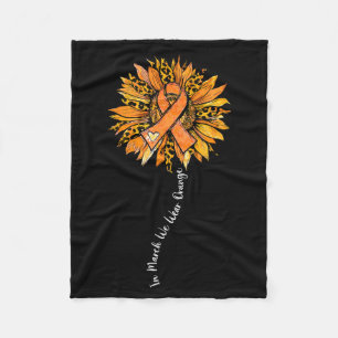 Sonnenblume Orange Schleife Multiple Sklerose Bewu Fleecedecke