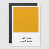 Sonnenblume Orange Solid Color Magnetkarte (Vorne/Hinten)