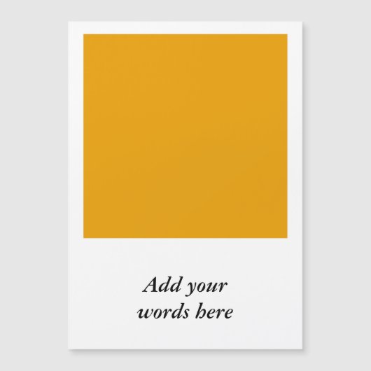 Sonnenblume Orange Solid Color Magnetkarte (Vorderseite)
