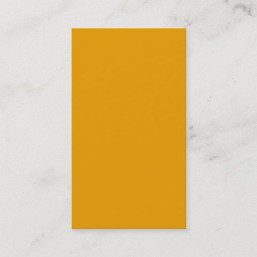 Sonnenblume Orange Solid Color Visitenkarte (Vorderseite)