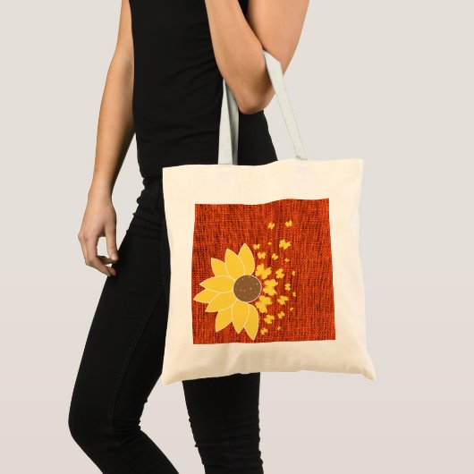 Sonnenblume Orangenbeuteltasche Tragetasche (Vorderseite (Produkt))