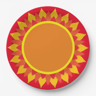 Sonnenblume Orangenpapierplatte Pappteller