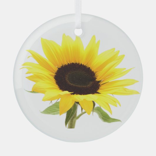 Sonnenblume Ornament Aus Glas (Vorderseite)