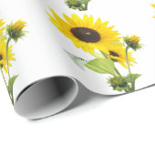 Sonnenblume-Packpapier Geschenkpapier (Rolleneckpunkt)
