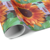Sonnenblume-Packpapier Geschenkpapier (Rolleneckpunkt)
