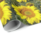 Sonnenblume-Packpapier Geschenkpapier (Rolleneckpunkt)