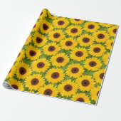 Sonnenblume-Packpapier Geschenkpapier (Ungerollt)