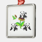 Sonnenblume-Panda-Bären Ornament Aus Metall (Links)