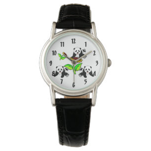 Sonnenblume Panda Bears Armbanduhr