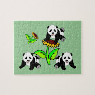 Sonnenblume-Pandas Puzzle