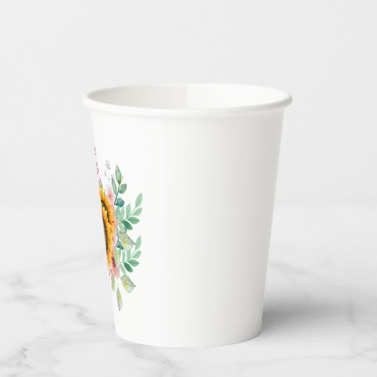 Sonnenblume Pappbecher (Links)