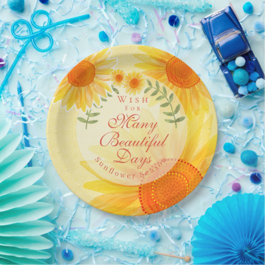 Sonnenblume Pappteller (Party)