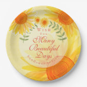 Sonnenblume Pappteller (Vorderseite)