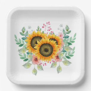 Sonnenblume Pappteller