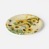 Sonnenblume Pappteller (Schrägansicht)